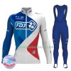 Maillot Cyclisme Hiver + Collant à Bretelles 2017 FDJ N001
